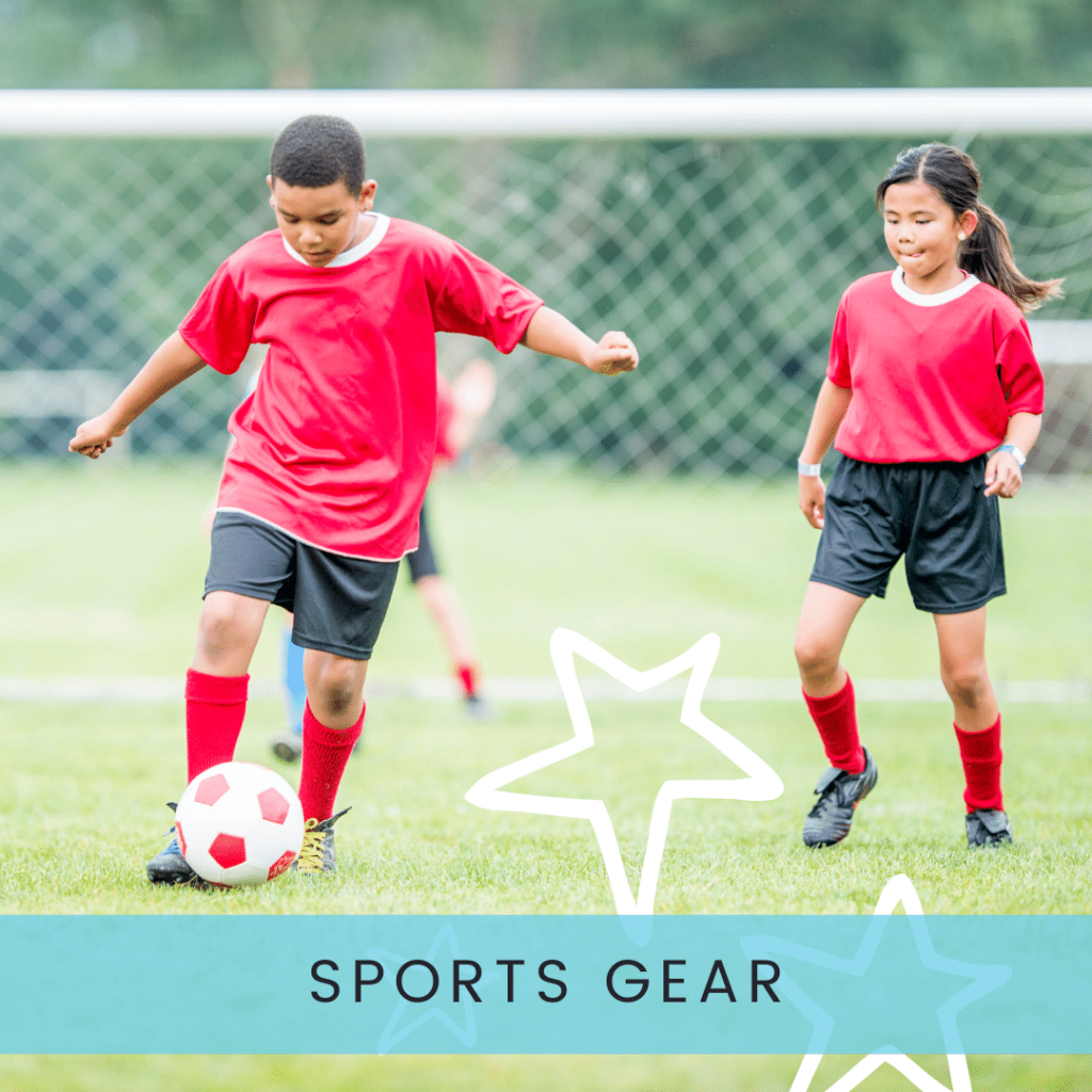 Boy and girl playing soccer