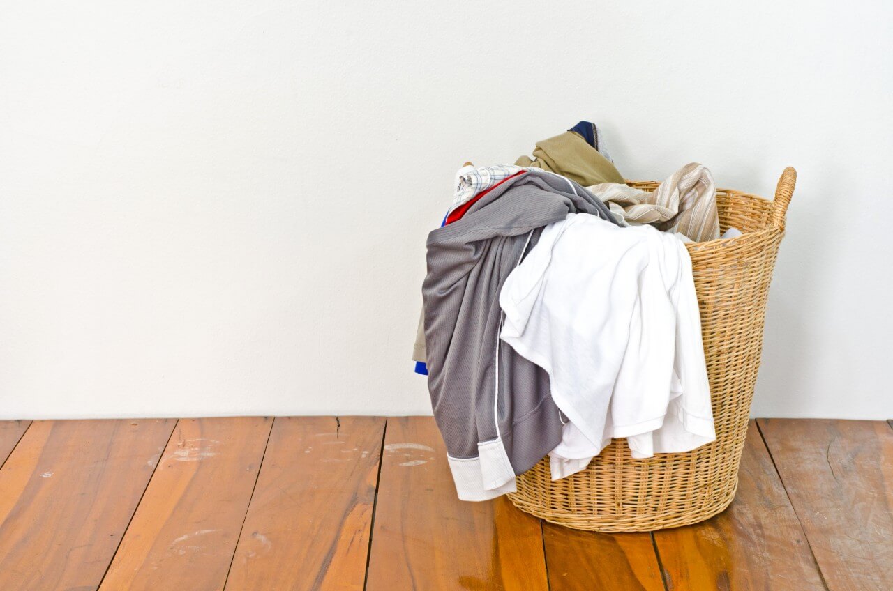 laundry basket with laundry