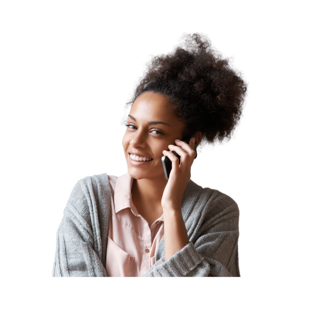 woman talking on phone