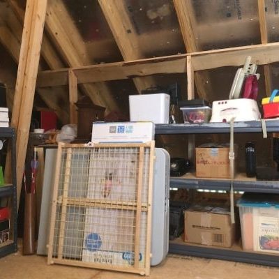 declutter your attic - picture of organized attic