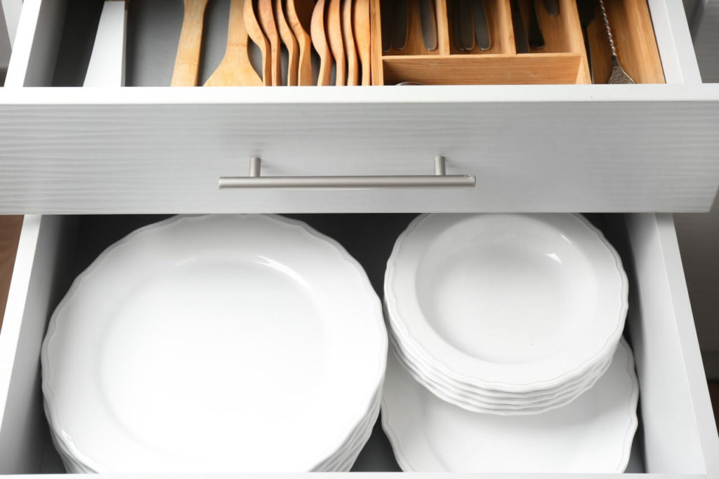 plates in drawer