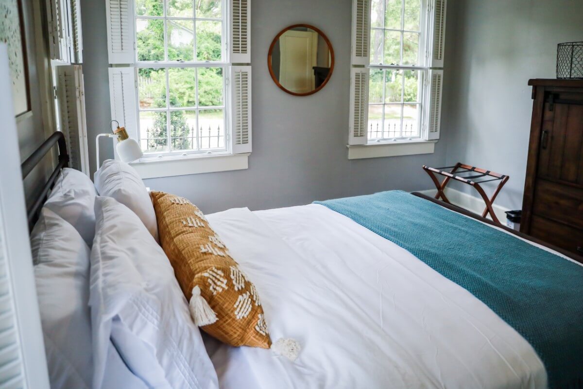 short term rental guest bedroom